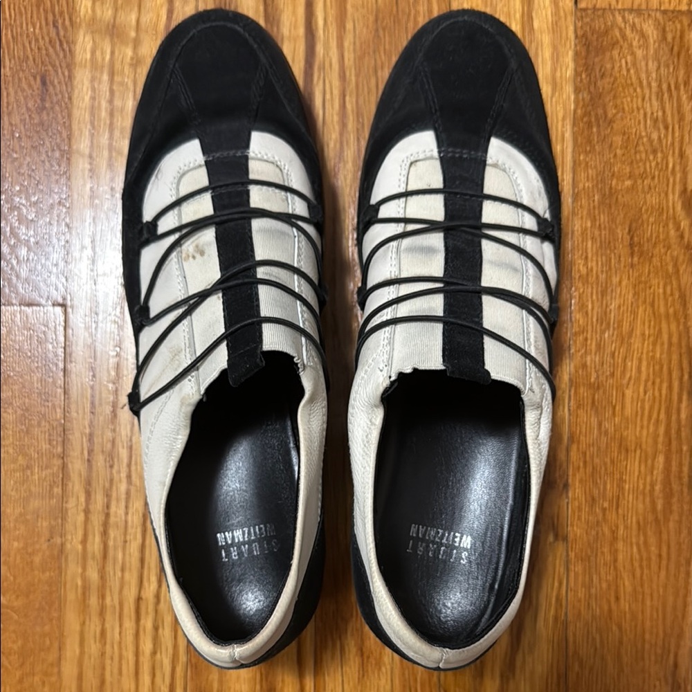 Stuart Weitzman Black and White Casual Sneakers